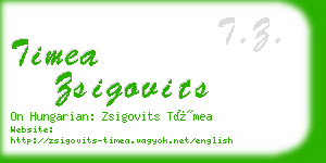 timea zsigovits business card